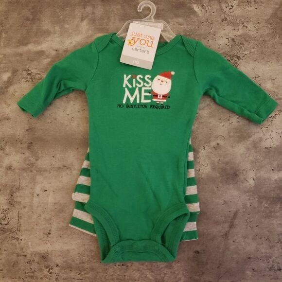 Carters Kiss me no Mistletoe required Size NB - Picture 1 of 3